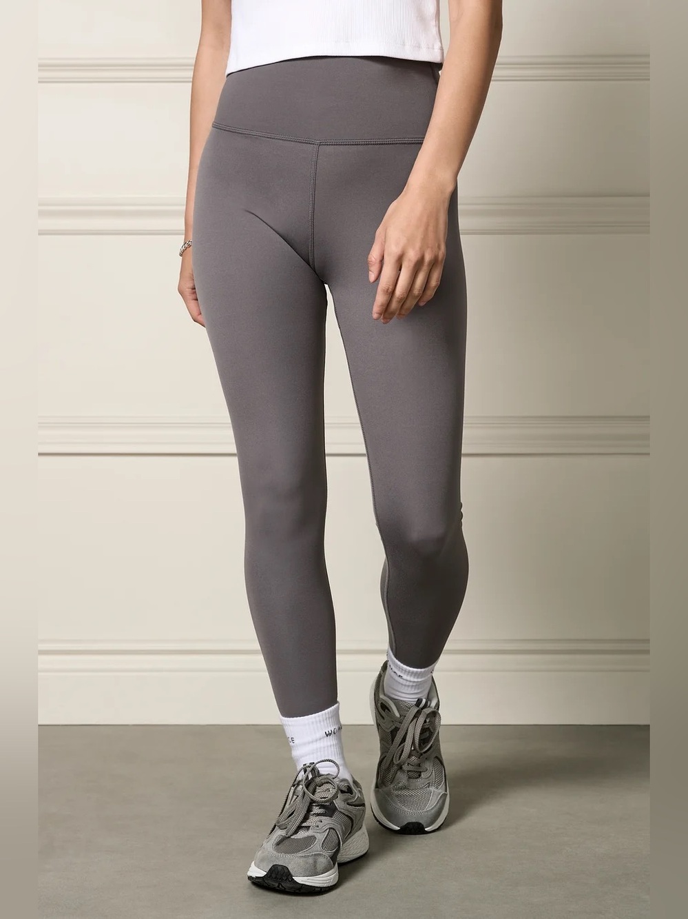 Womance Women's High-Waist Gray Leggings Active L